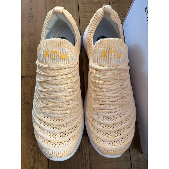 APL TechLoom Wave Shoes Women's Size 8.5 Pristine Marigold Melange Running Knit - Picture 2 of 7